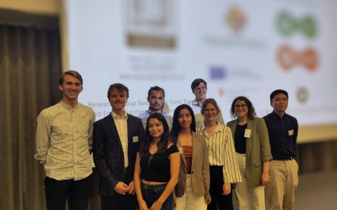 PhD students after the pitch session